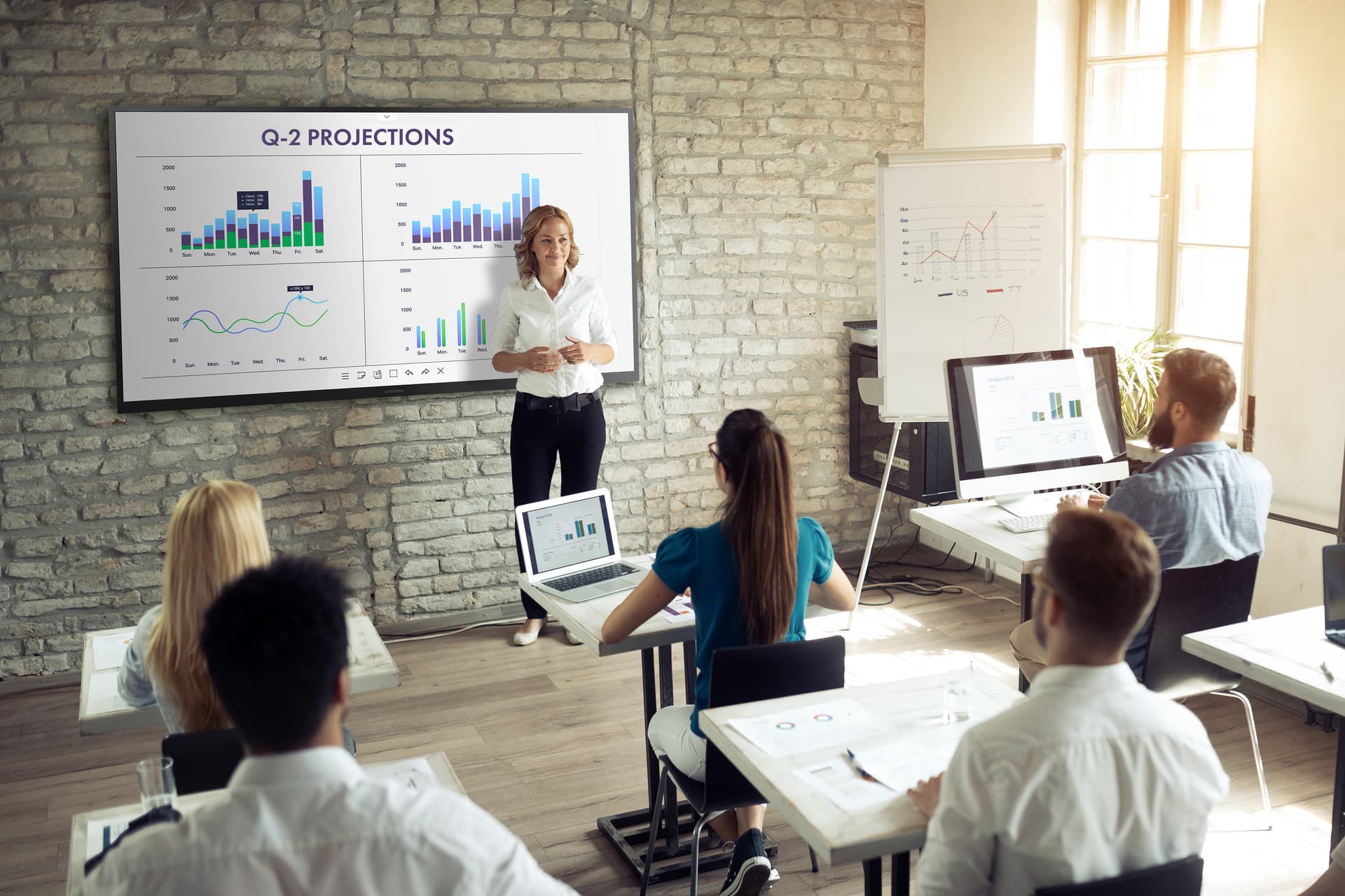 Touch screen whiteboard with SmartView+