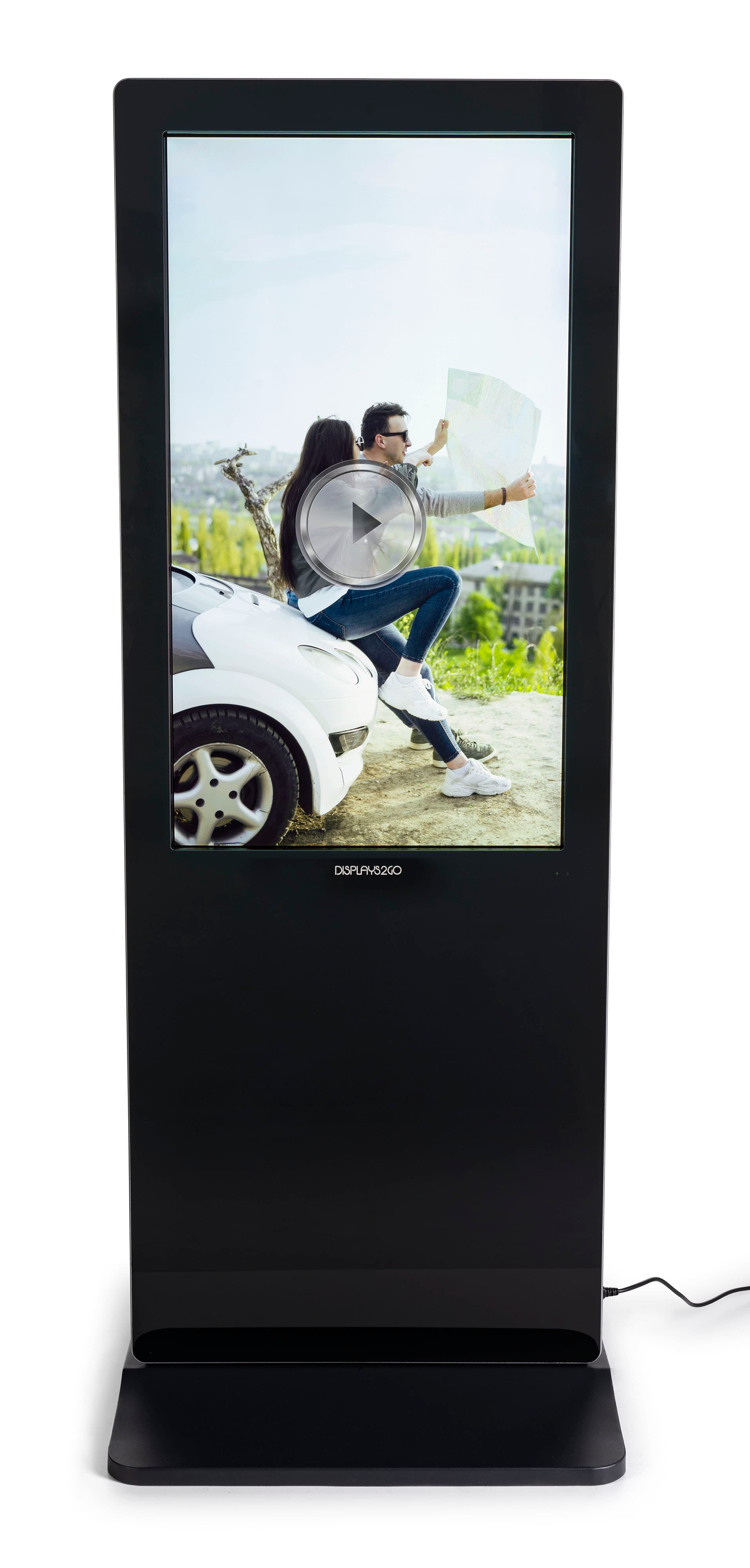 2-Sided touch screen digital poster kiosk with 1080p resolution