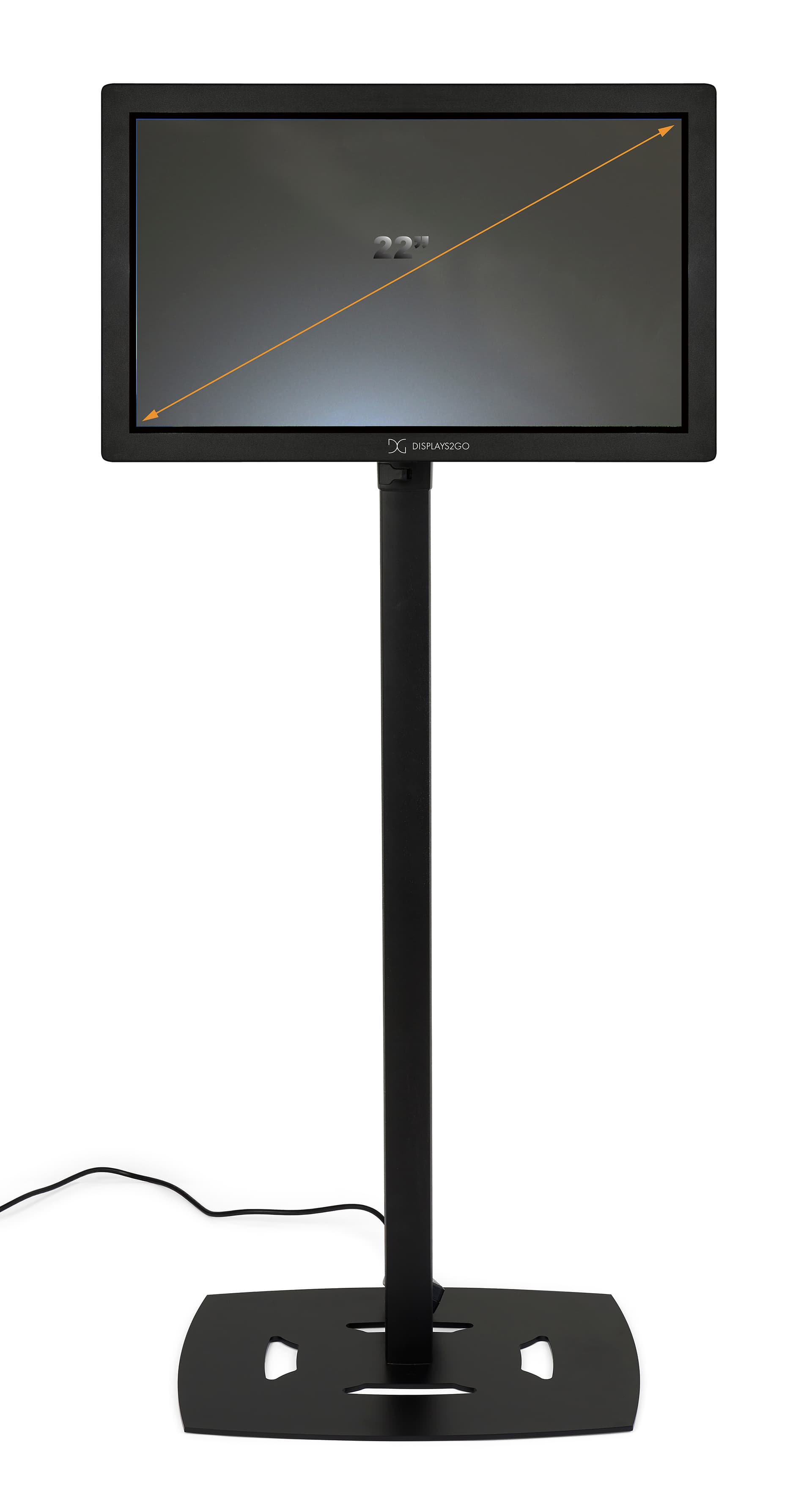 22" height adjustable touch kiosk with LCD screen