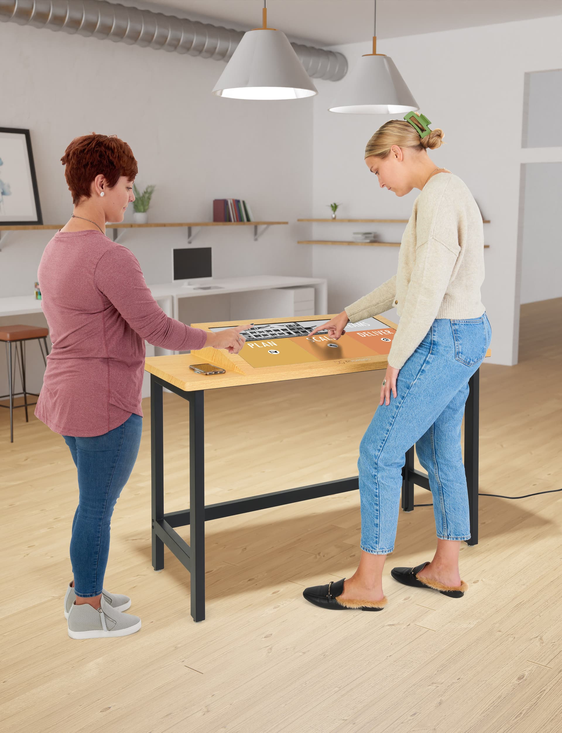 Interactive multi touch table with 32" LCD touch panel 
