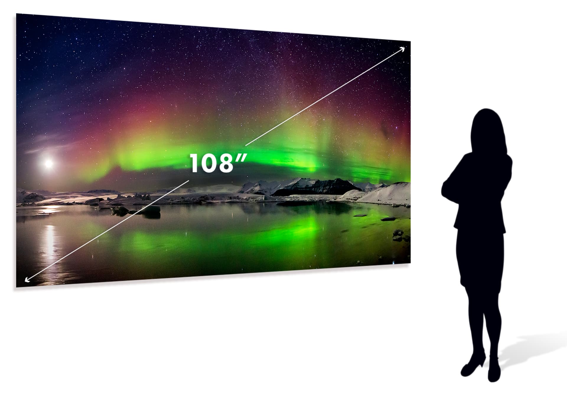 LED video wall with a 4000 to 1 contrast ratio