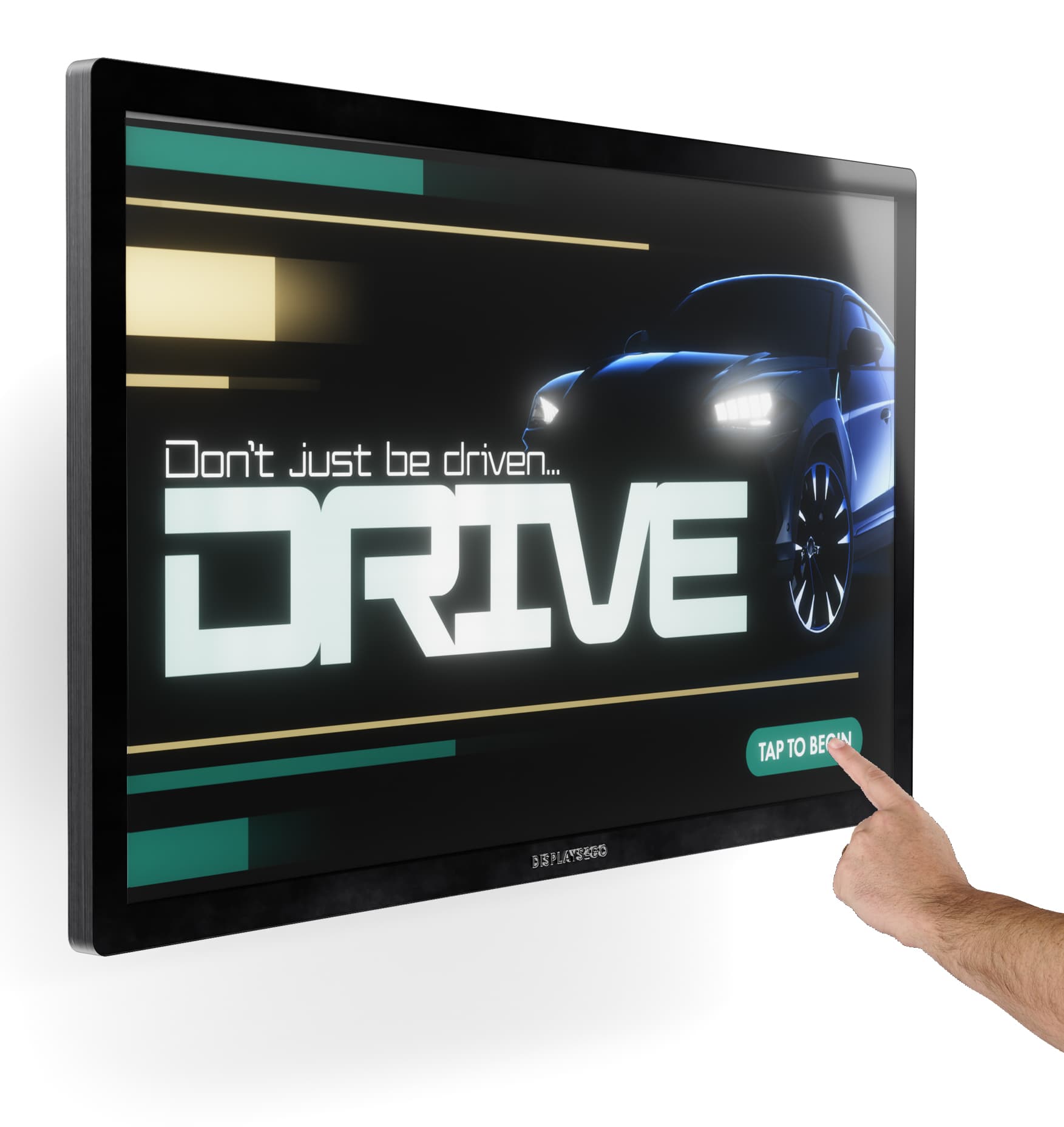 Wall mount touch screen monitor with 10 point touch PCAP design