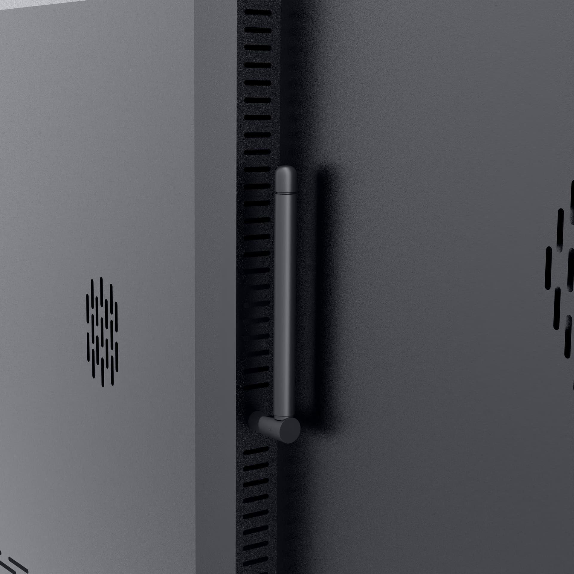 Wall mount touch screen monitor with external antenna located in the back of the unit
