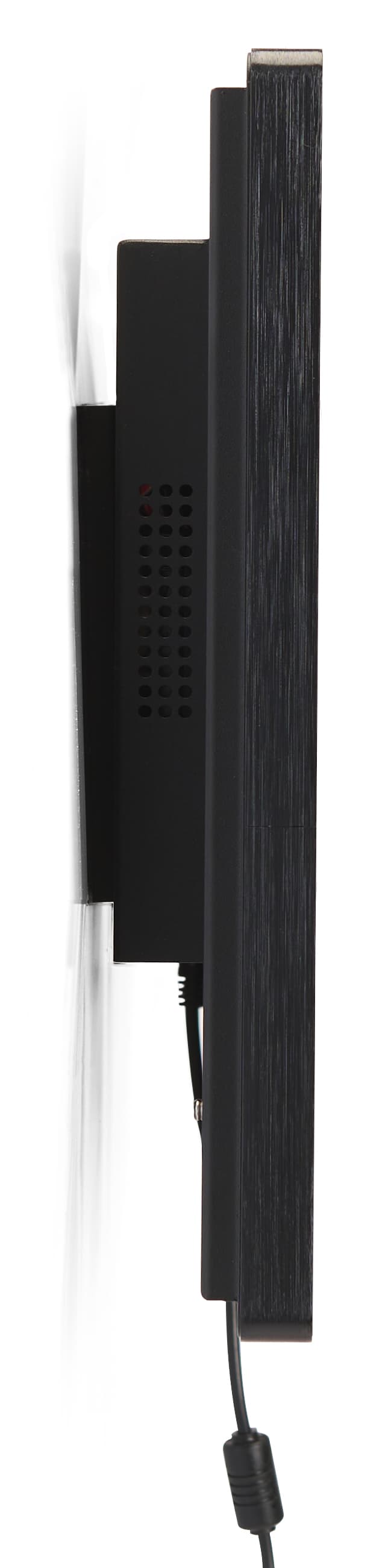 Commercial display monitor with sleek side angle