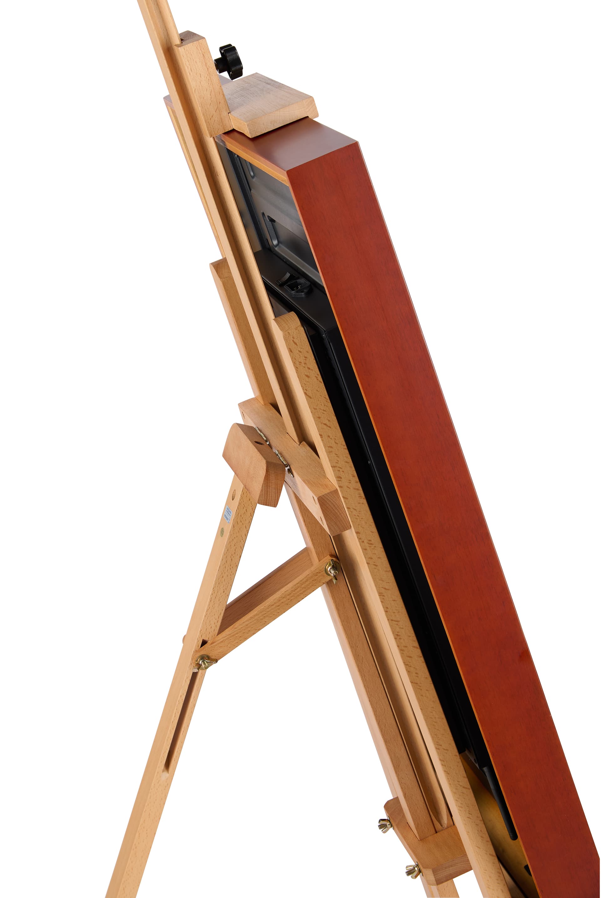 Digital canvas easel display with adjustable viewing angle 