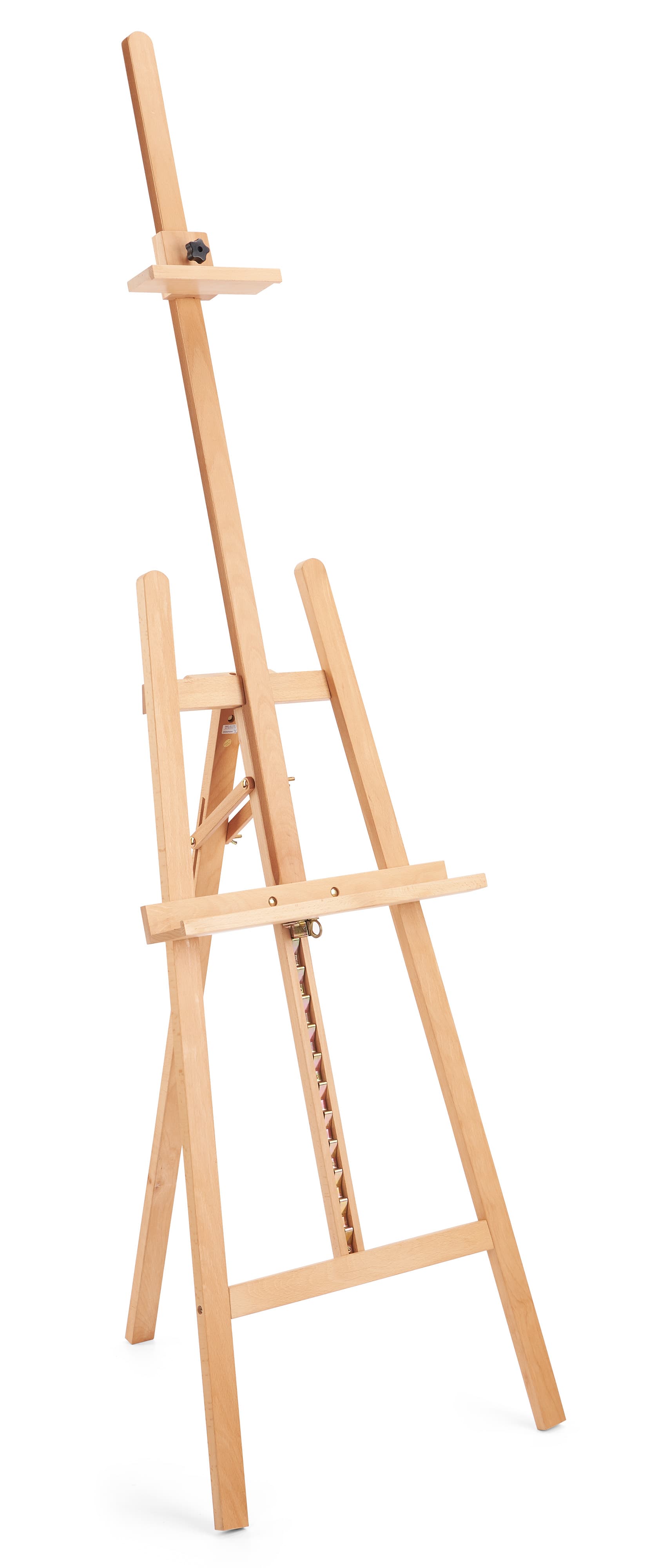 Digital canvas easel display made of beechwood