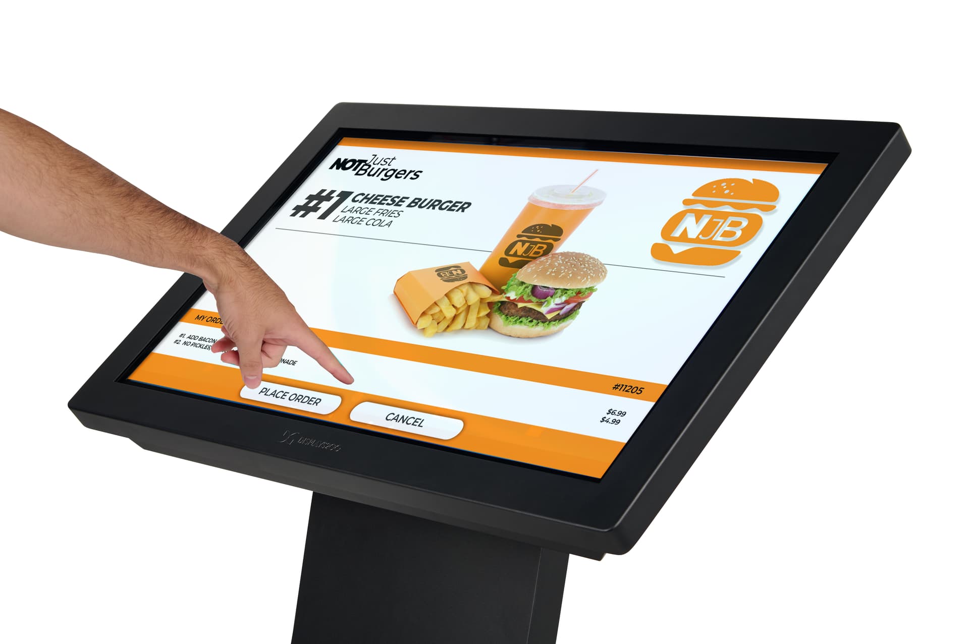 32” Slanted Touch Screen Digital Kiosk With 10pt IR Display