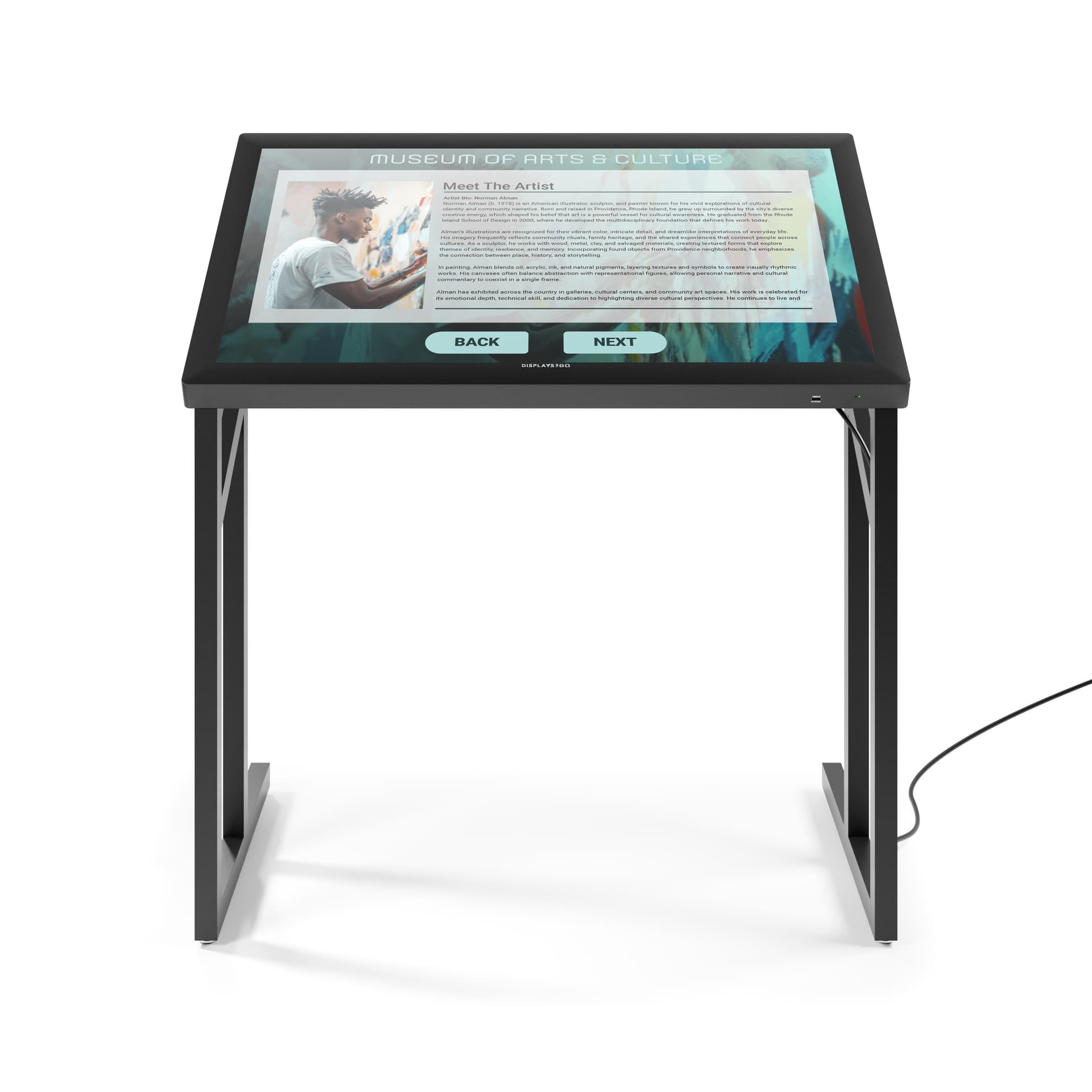 Accessible Touch Screen Table features a 43" touch screen