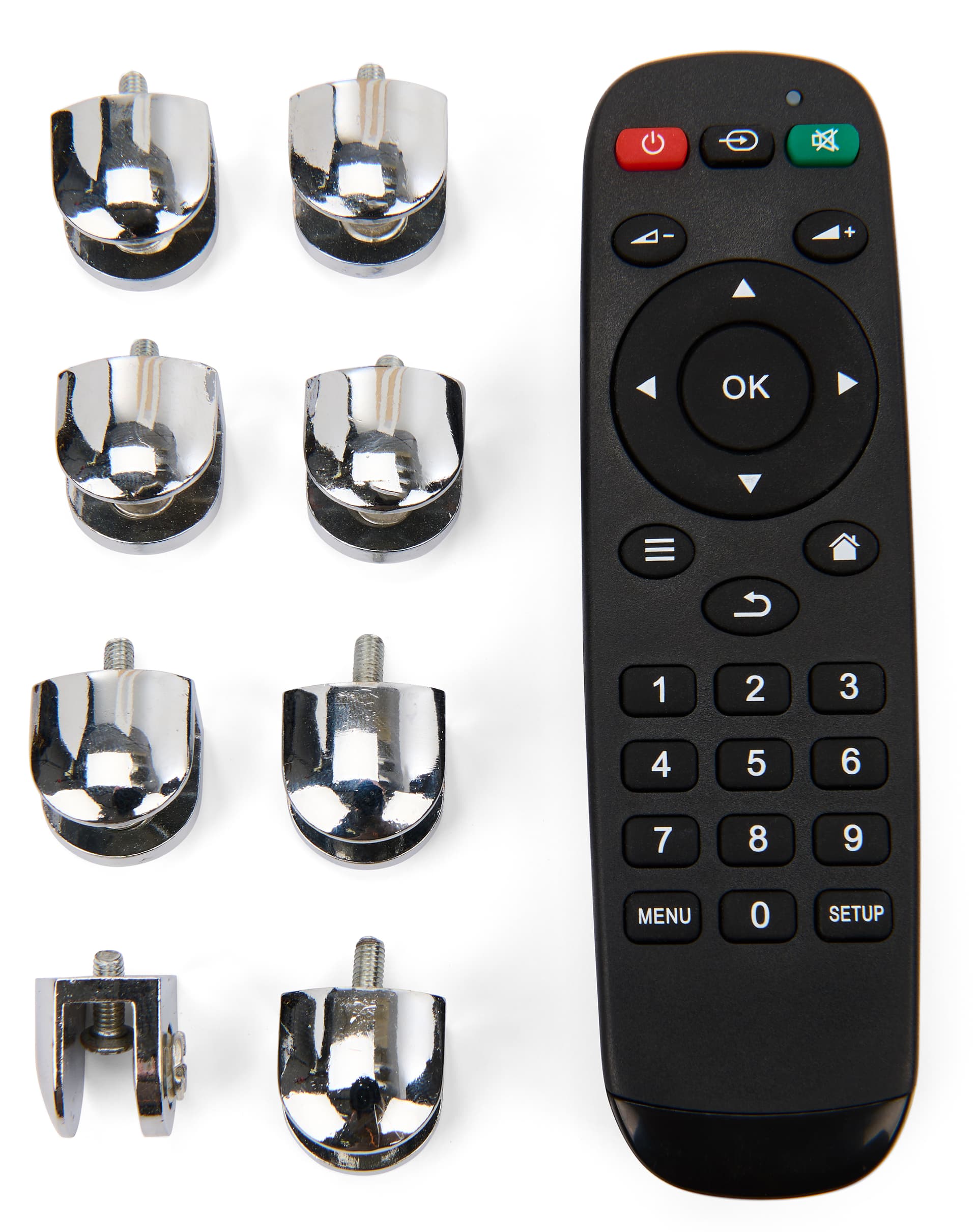Digital kiosk display with included remote and shelf clamps