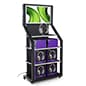 Product Display Shelves w/ 32" LCD Screen, 4 Shelves, Android 11 OS, Wheels