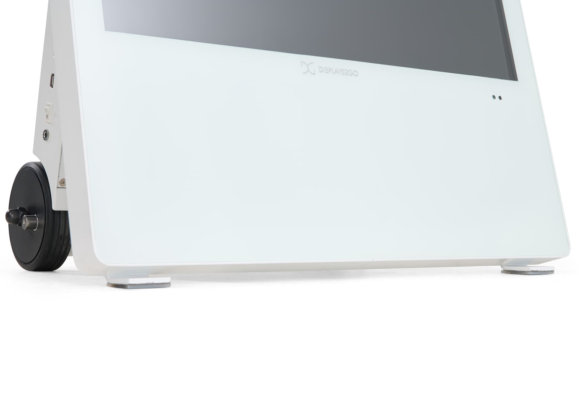 Mobile digital signage with protective foot rest