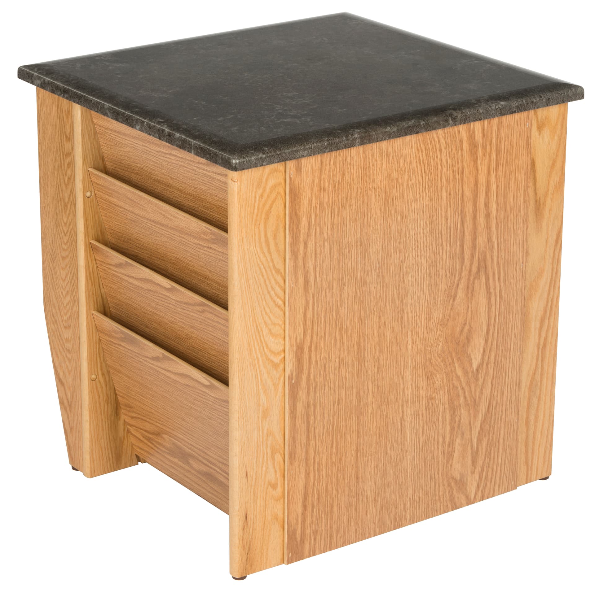 Light Oak Magazine Rack End Table, Comes Fully Assembled
