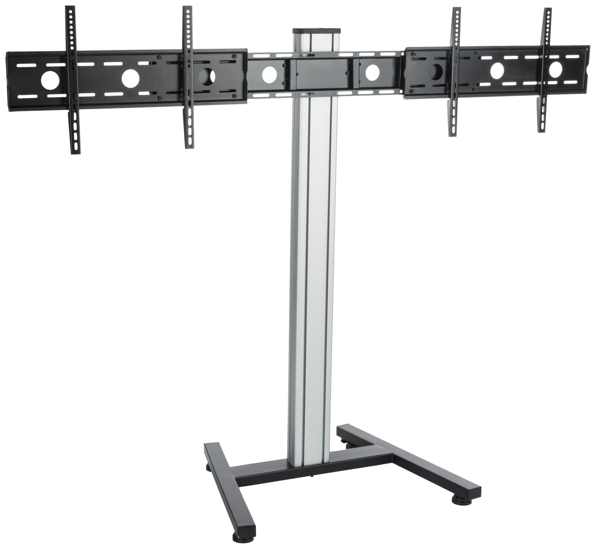 Dual Screen Floor Stand w/ 2 Casters