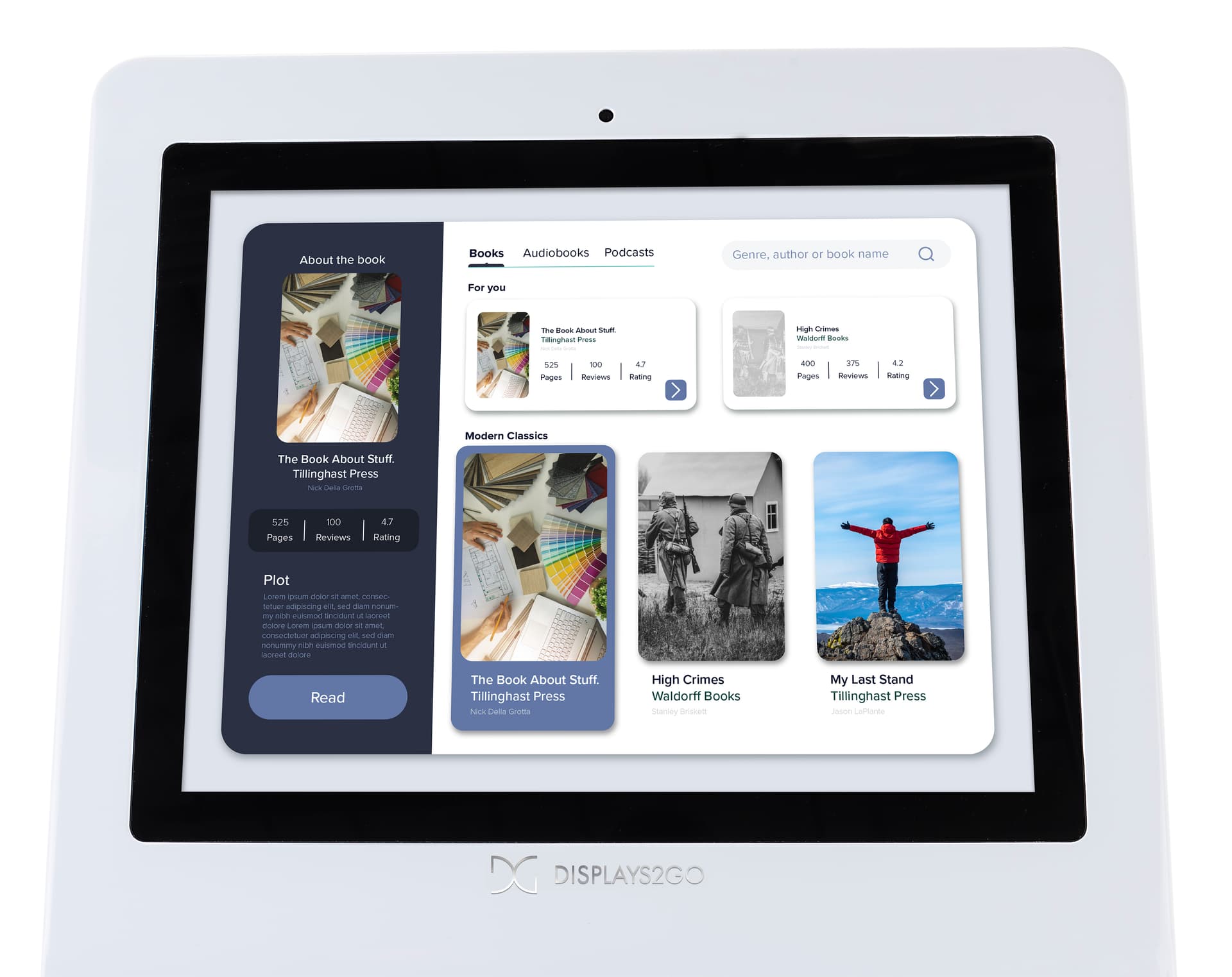 Touch screen interactive kiosk with camera and 15 inch LCD panel 