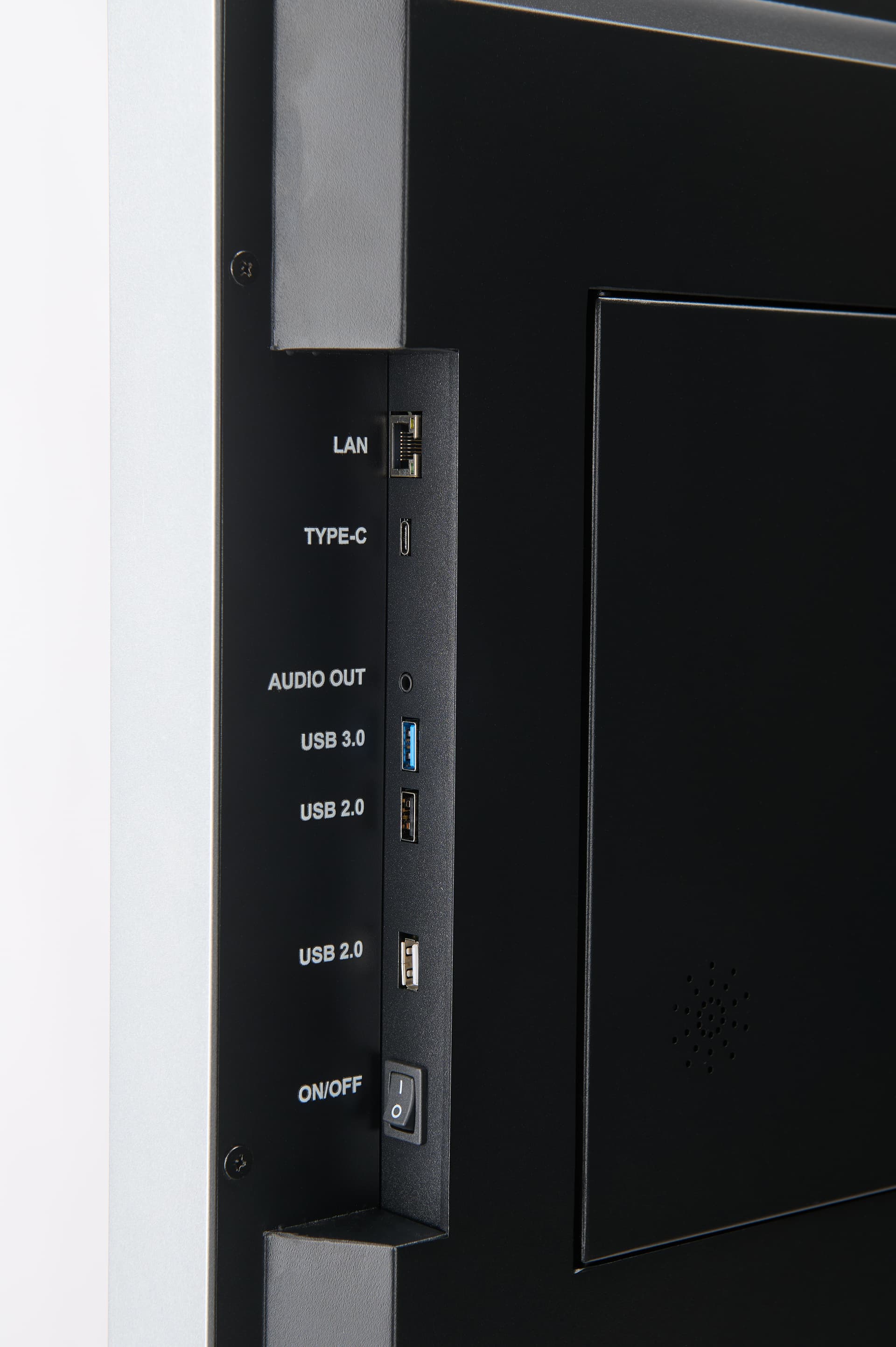 Floor standing suggestion box with video screen and numerous ports