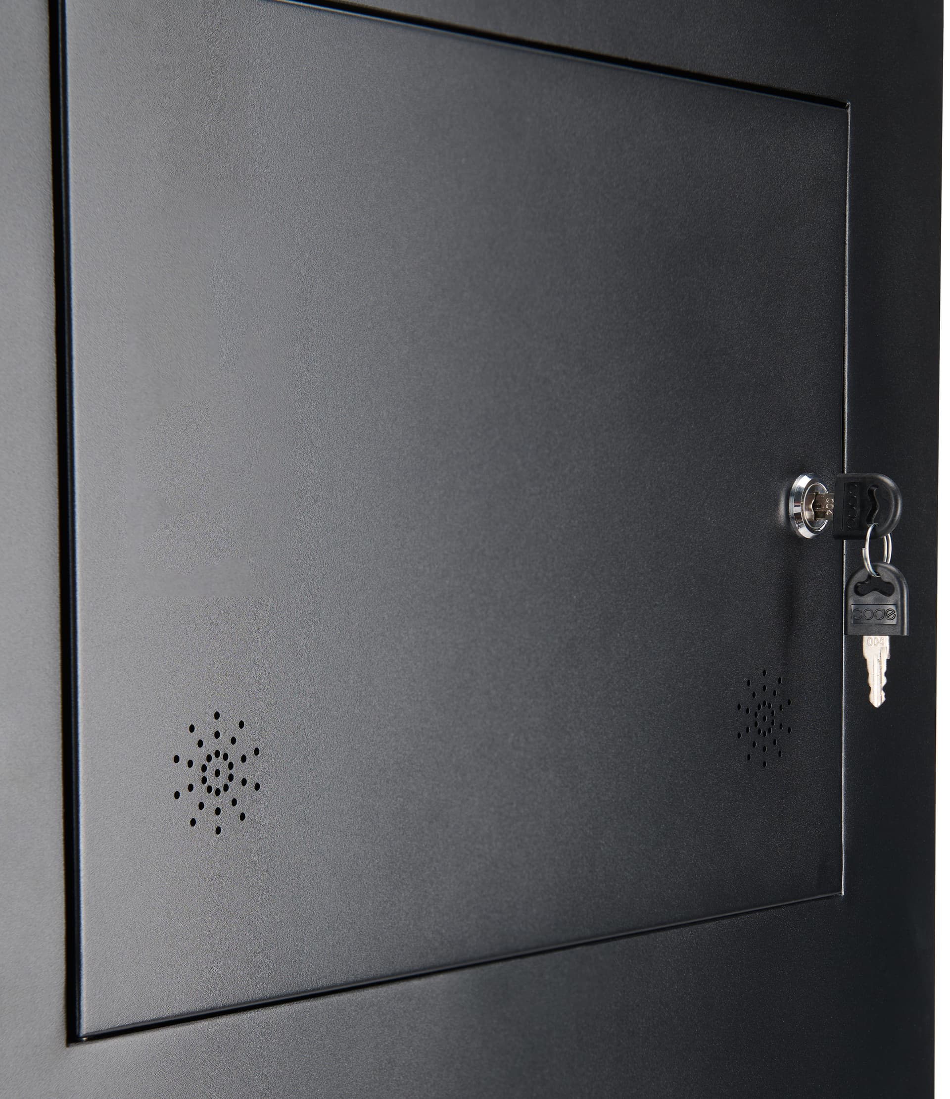 Floor standing suggestion box with video screen and (2) x 8 watt speakers