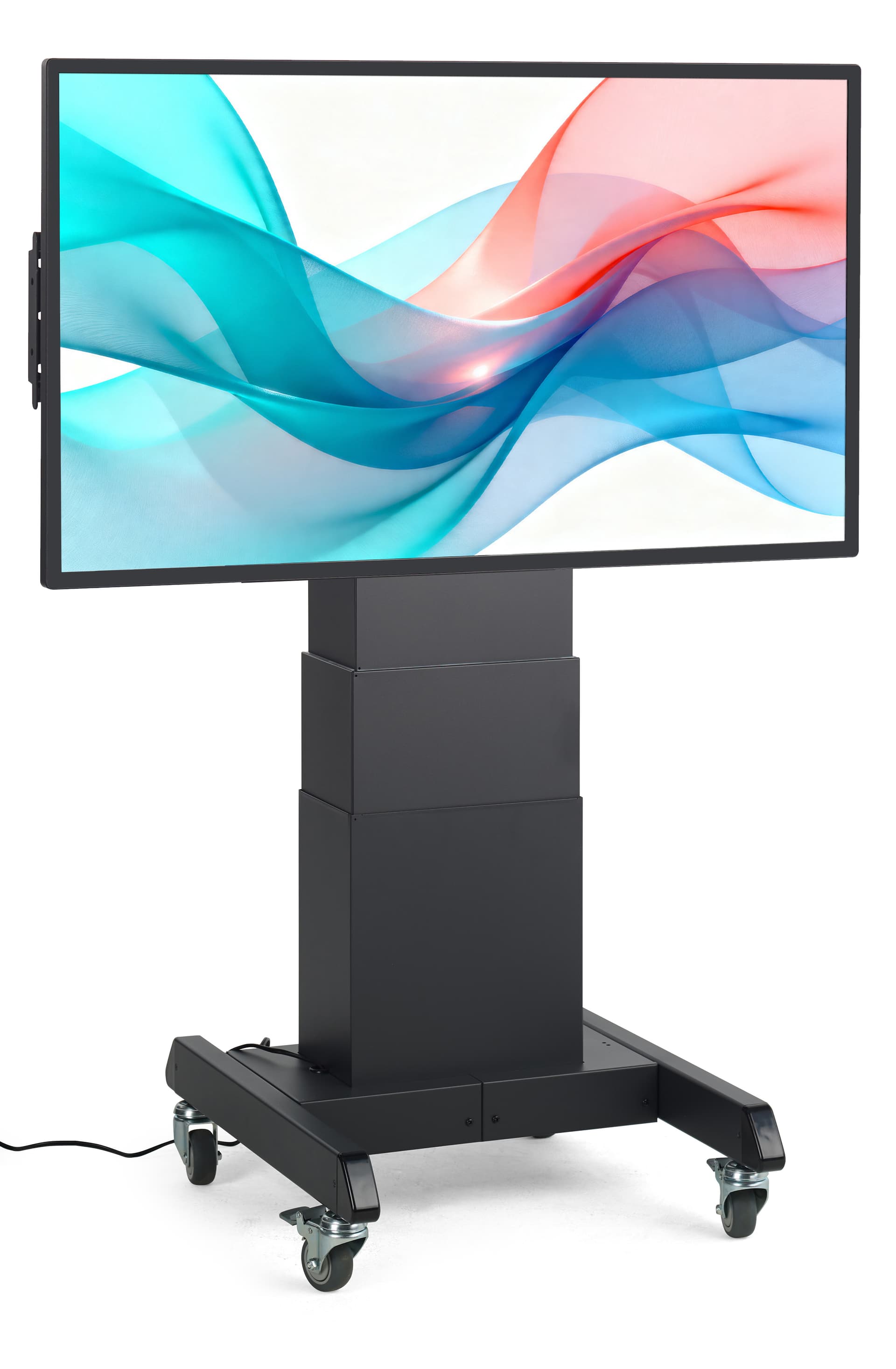 Touch screen digital signage with motorized lift and 55 inch touch screen
