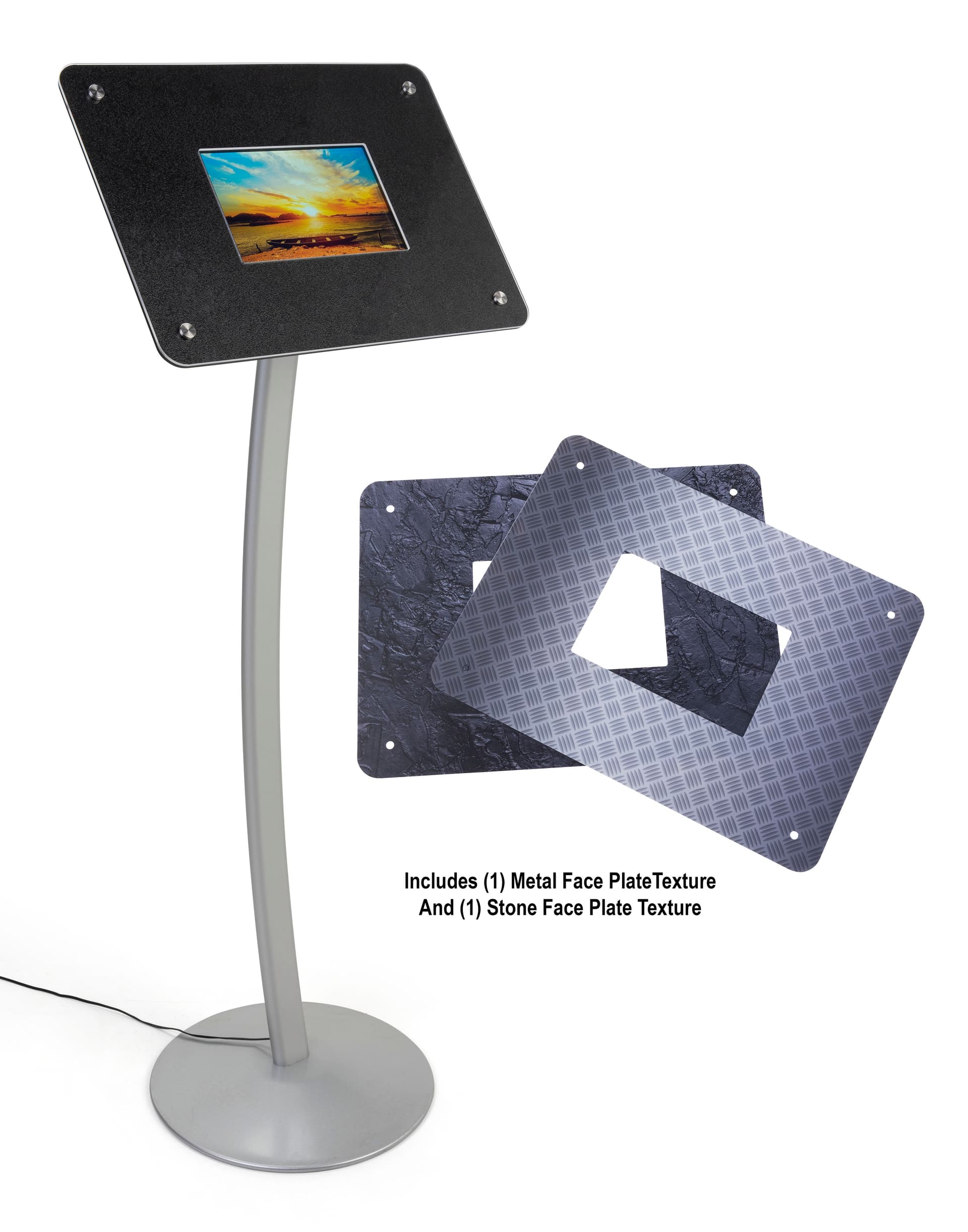Small digital floor sign includes two digitally printed frames