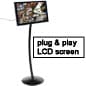 21.5" Digital Photo Frame w/ Black Floor Stand for Audio, Video, and Photo Playback