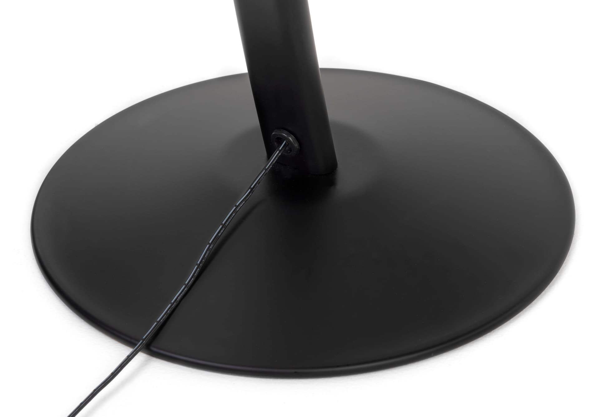 Small digital display stand feature weighted base and cord management
