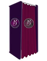 Custom graphic changing room booth with full color artwork