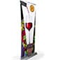 Retractable 3D Effect Banner Stands, Custom Graphic, Slim Front Panel - Silver
