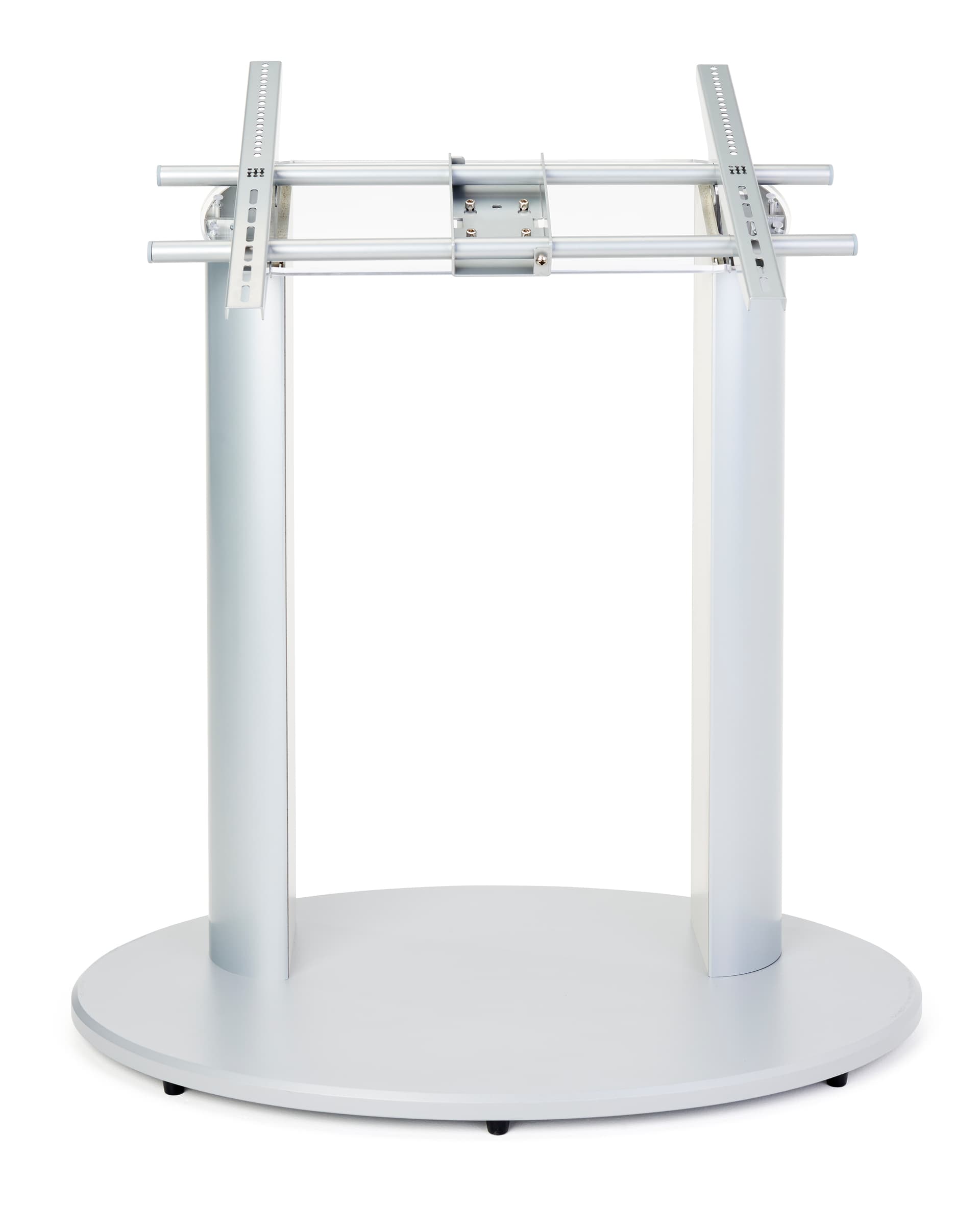 Screen stand with silver finish 
