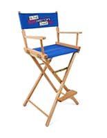 This wood directors chair with full color graphics