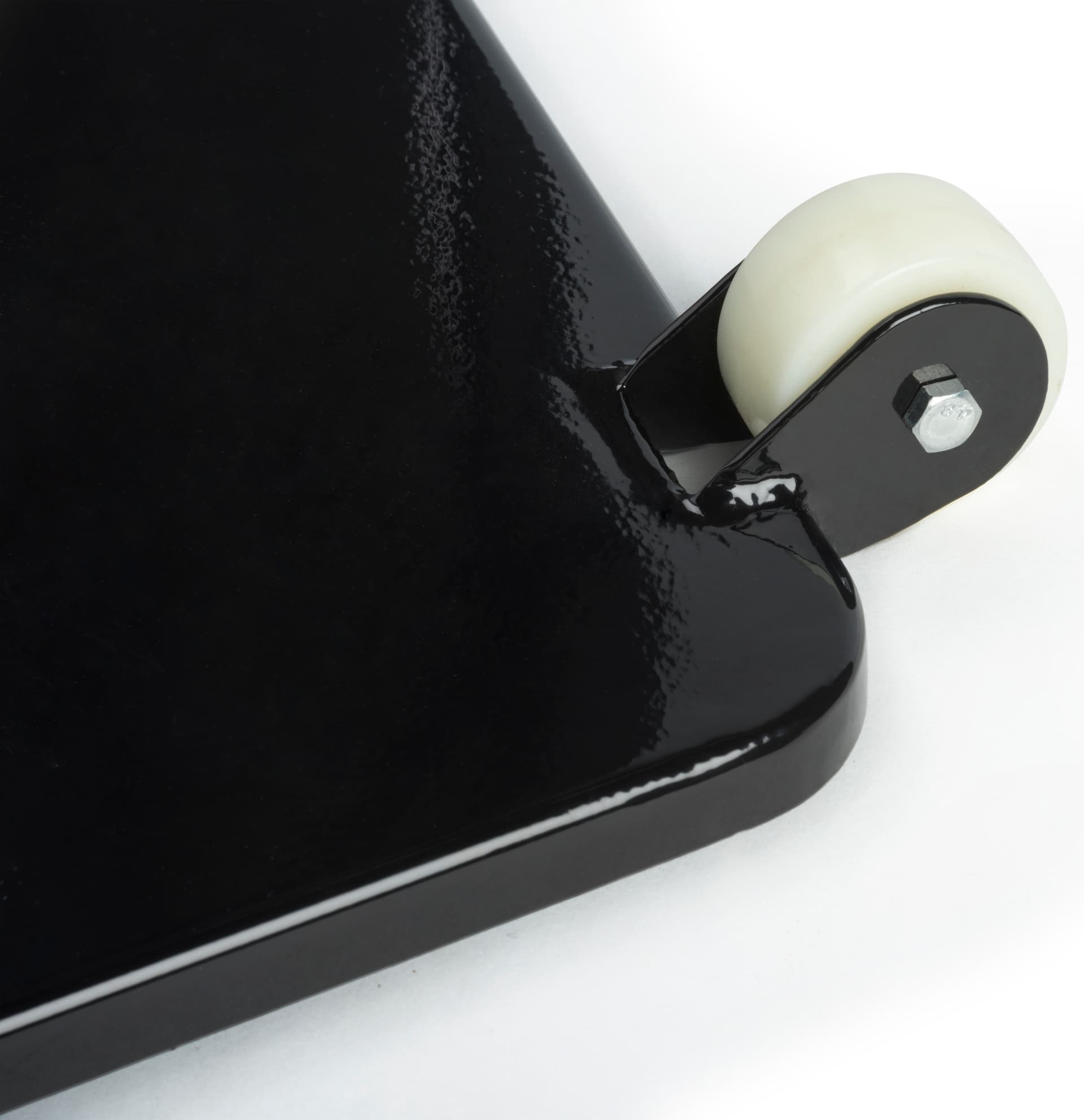 LCD touch screen display with small caster wheels for easier mobility 