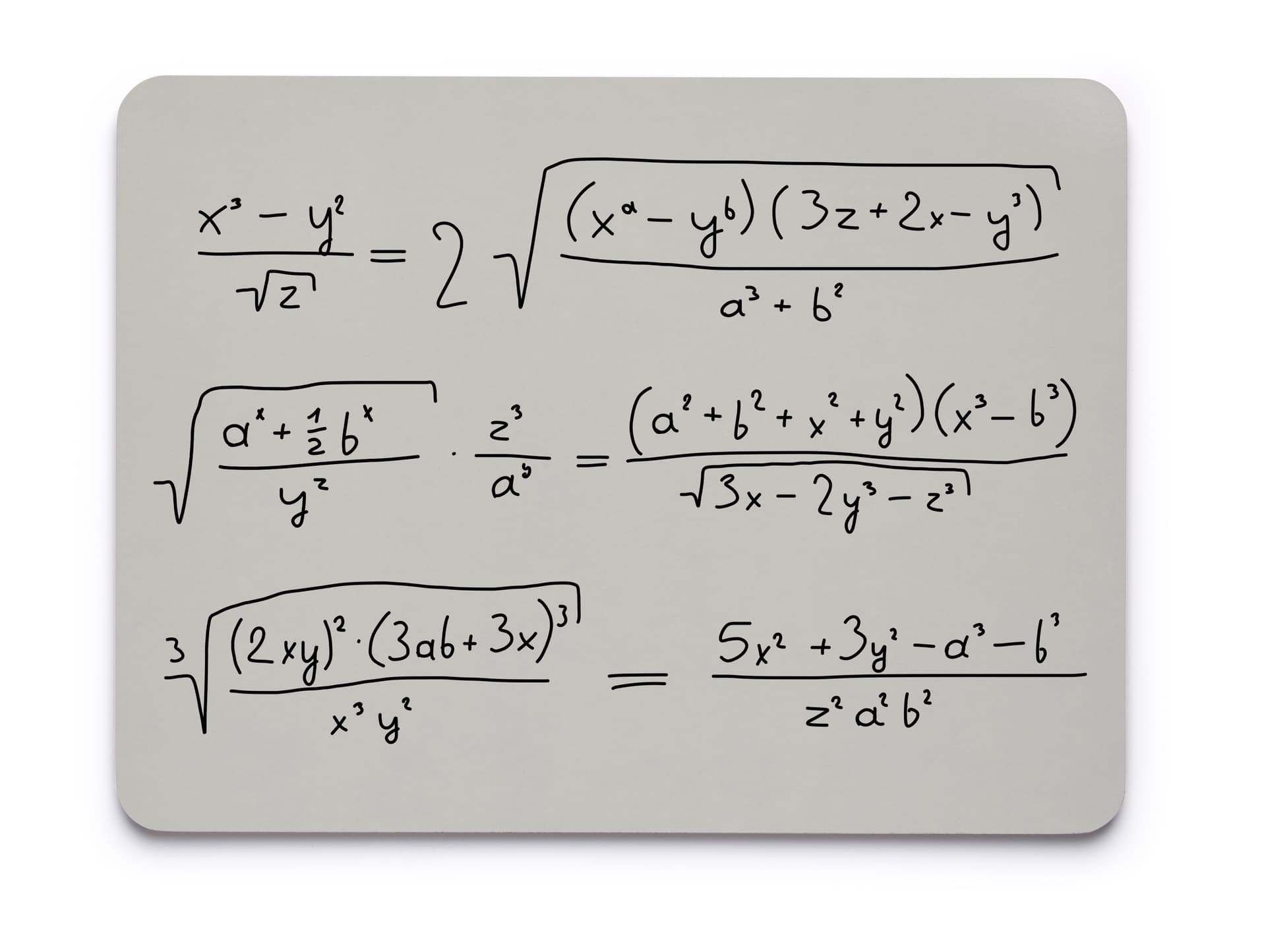 Write on student lapboards with room to work out long problems