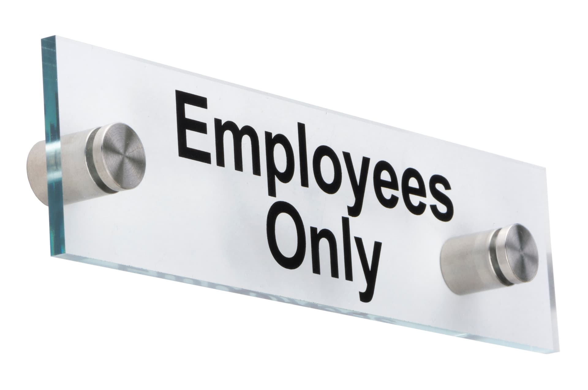 “Employees Only” Standoff Sign, 8" Overall Width