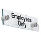 8 x 2 Door r Wall Sign w/ Pre-Printed Messages - Clear