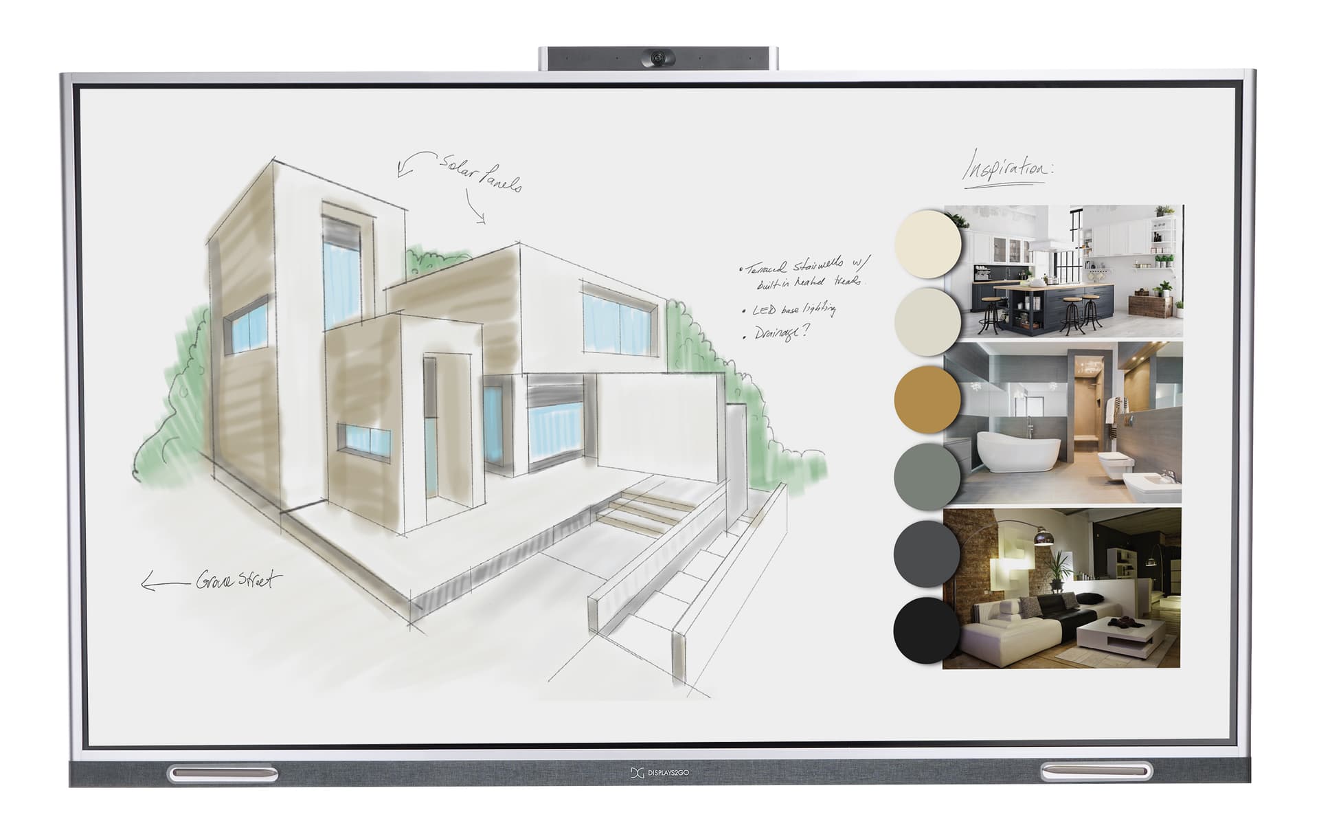 Digital whiteboard with infrared technology