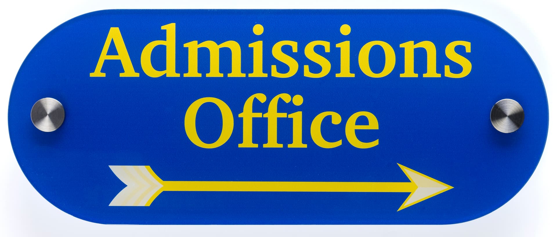 Custom 10 x 4 Oval Door Sign with Standoffs and Second Surface Printing
