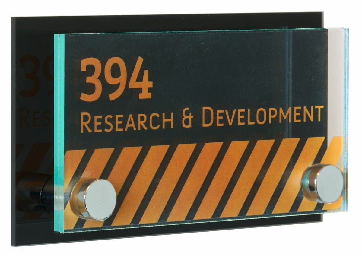 Architectural Sign with Backer with Clear Acrylic Plate