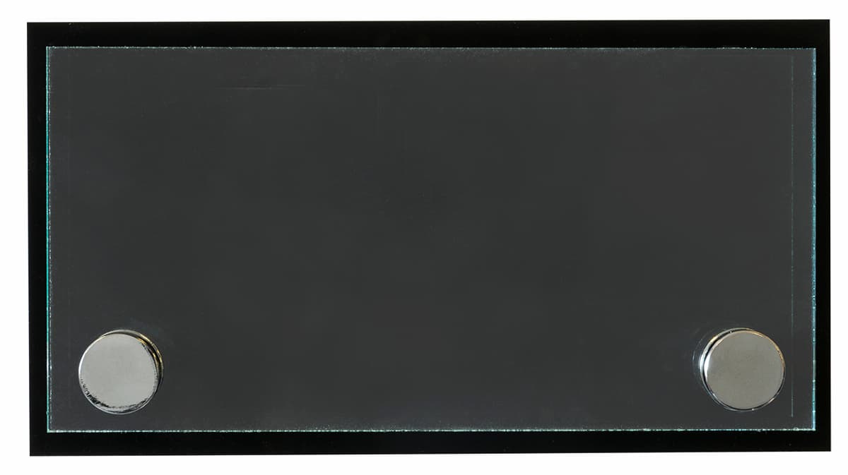 Architectural Sign with Backer and Chrome Standoffs