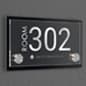 Door Sign w/ Acrylic Plates, Standoffs & Film Sheets - Black