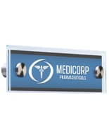 Custom 8 x 2 Standoff Office Door Sign with UV Printing