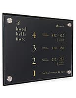 Corporate Door Signs with Stainless Steel Standoffs