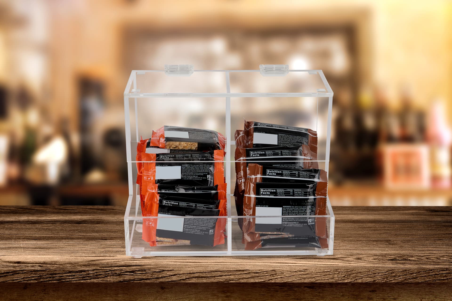 Acrylic candy dispenser for countertop