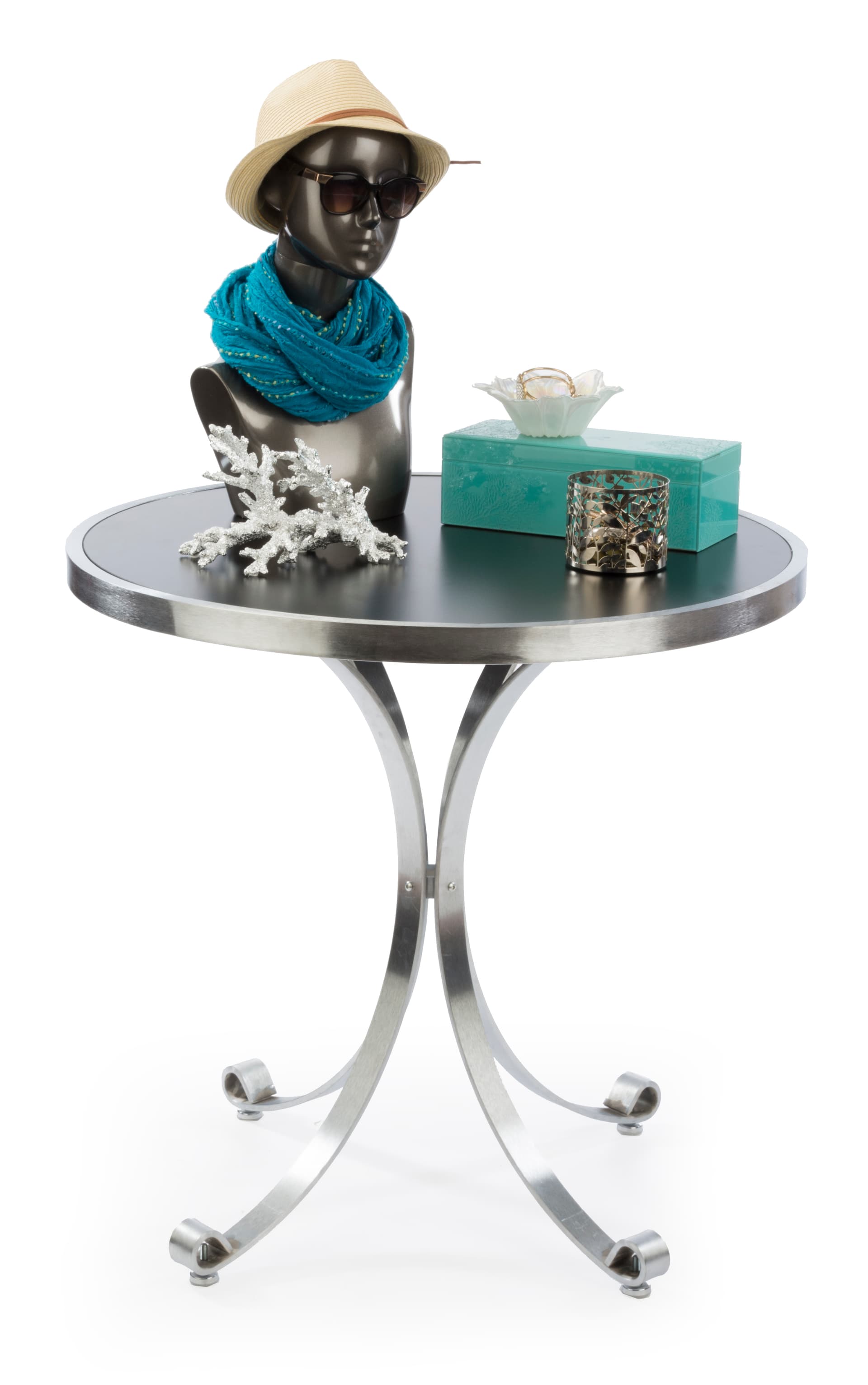 Black Round Display Table