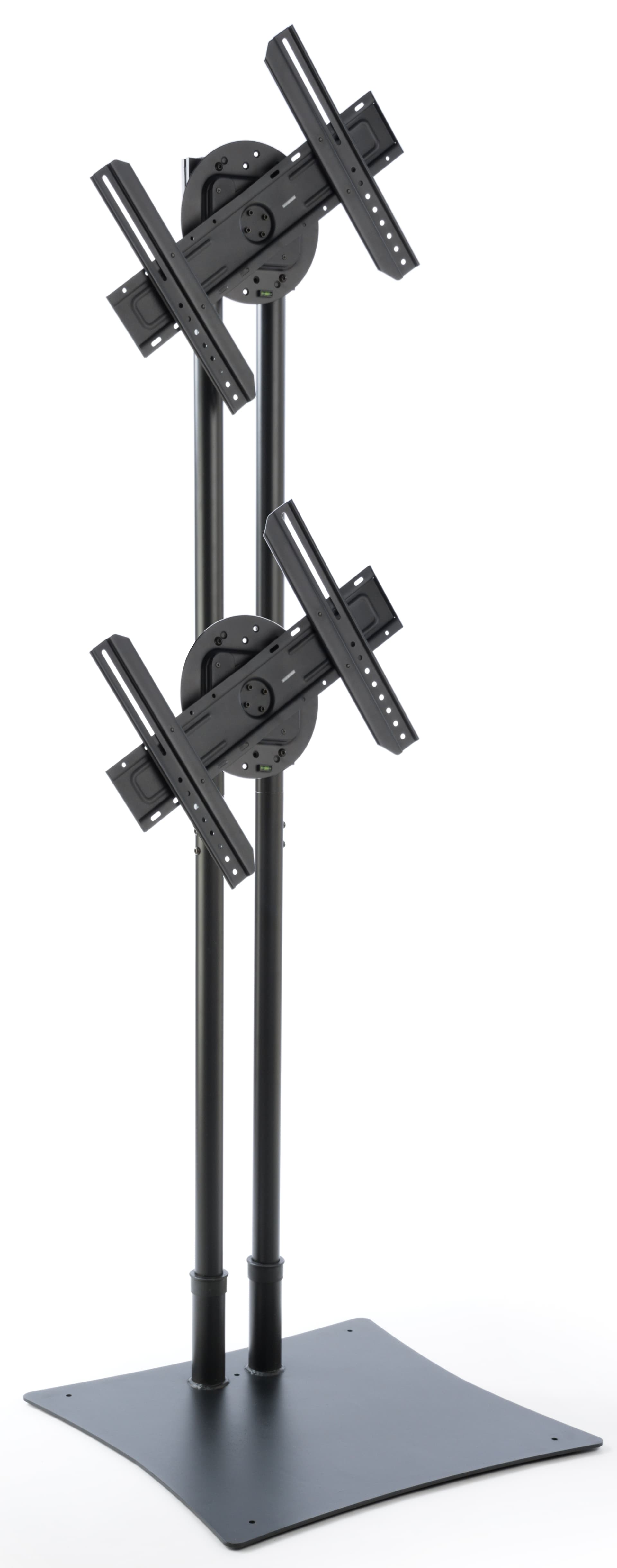 Adjustable freestanding dual TV stand