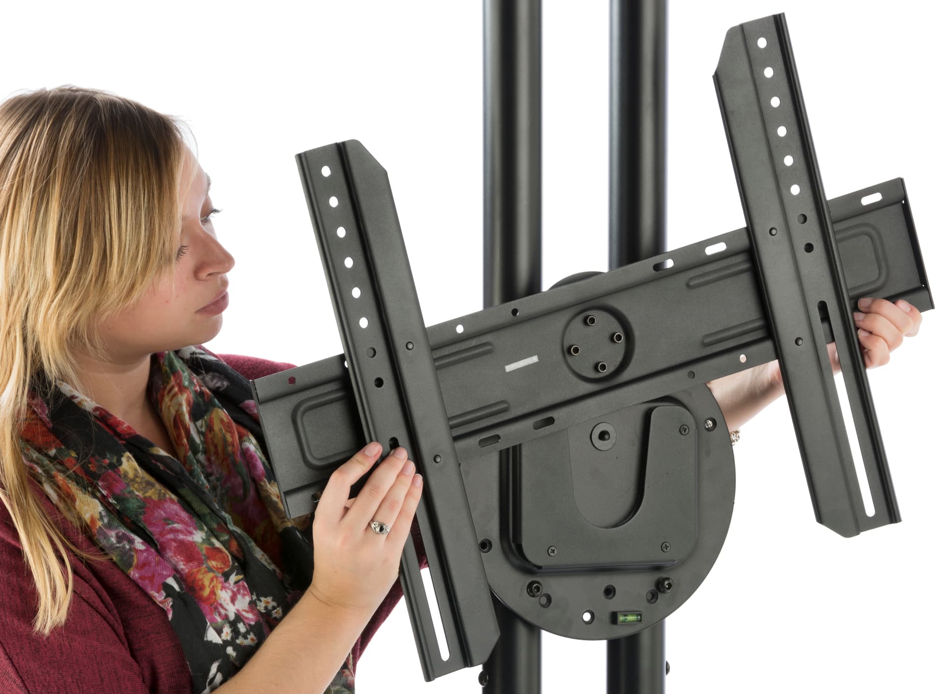 Easy to assemble freestanding dual TV stand