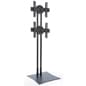 Dual TV Stand with Two Rotating Brackets Fits Monitors 32” – 70” - Black