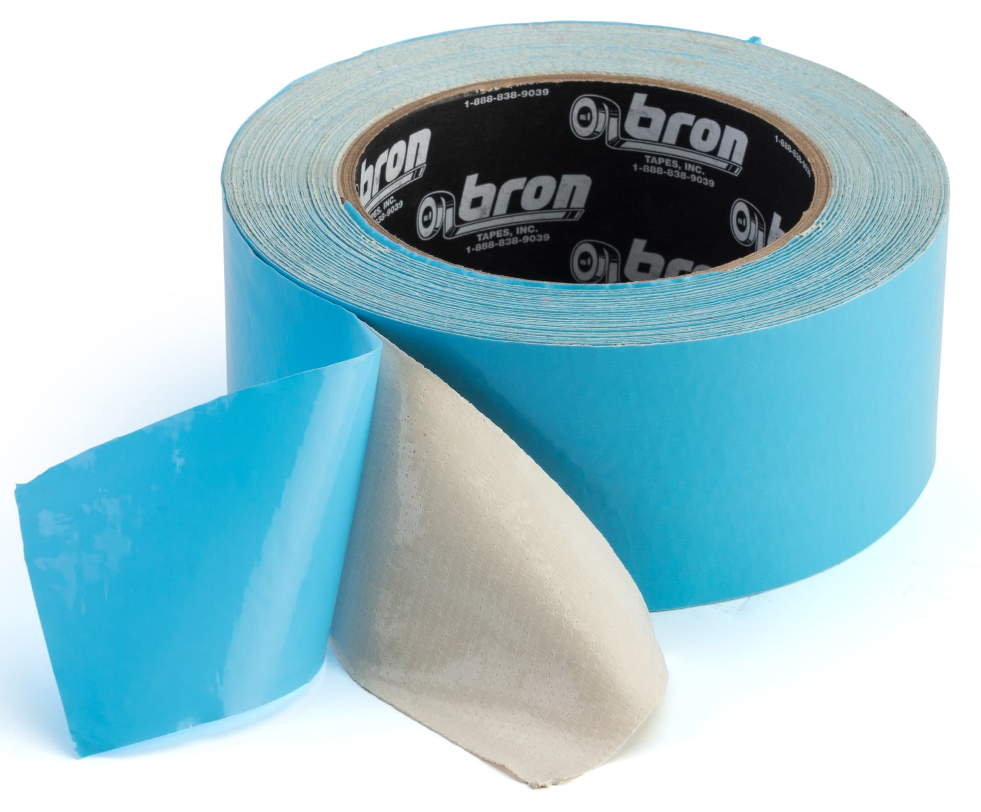 Removable carpet tape with blue liner