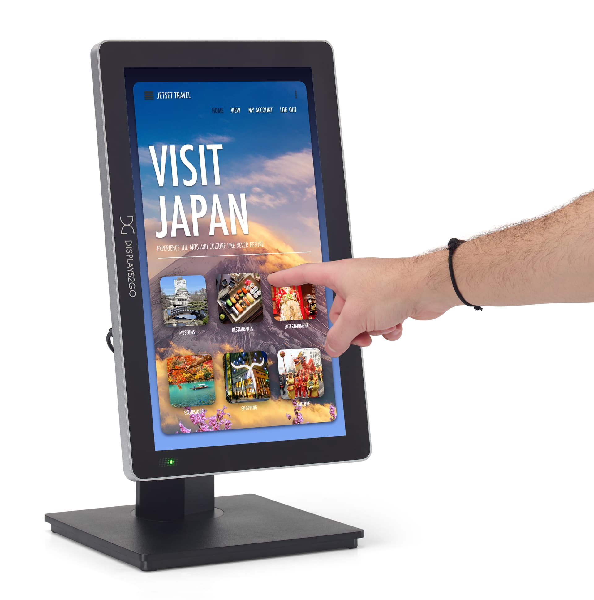 Interactive digital signage with 10 point touch PCAP display