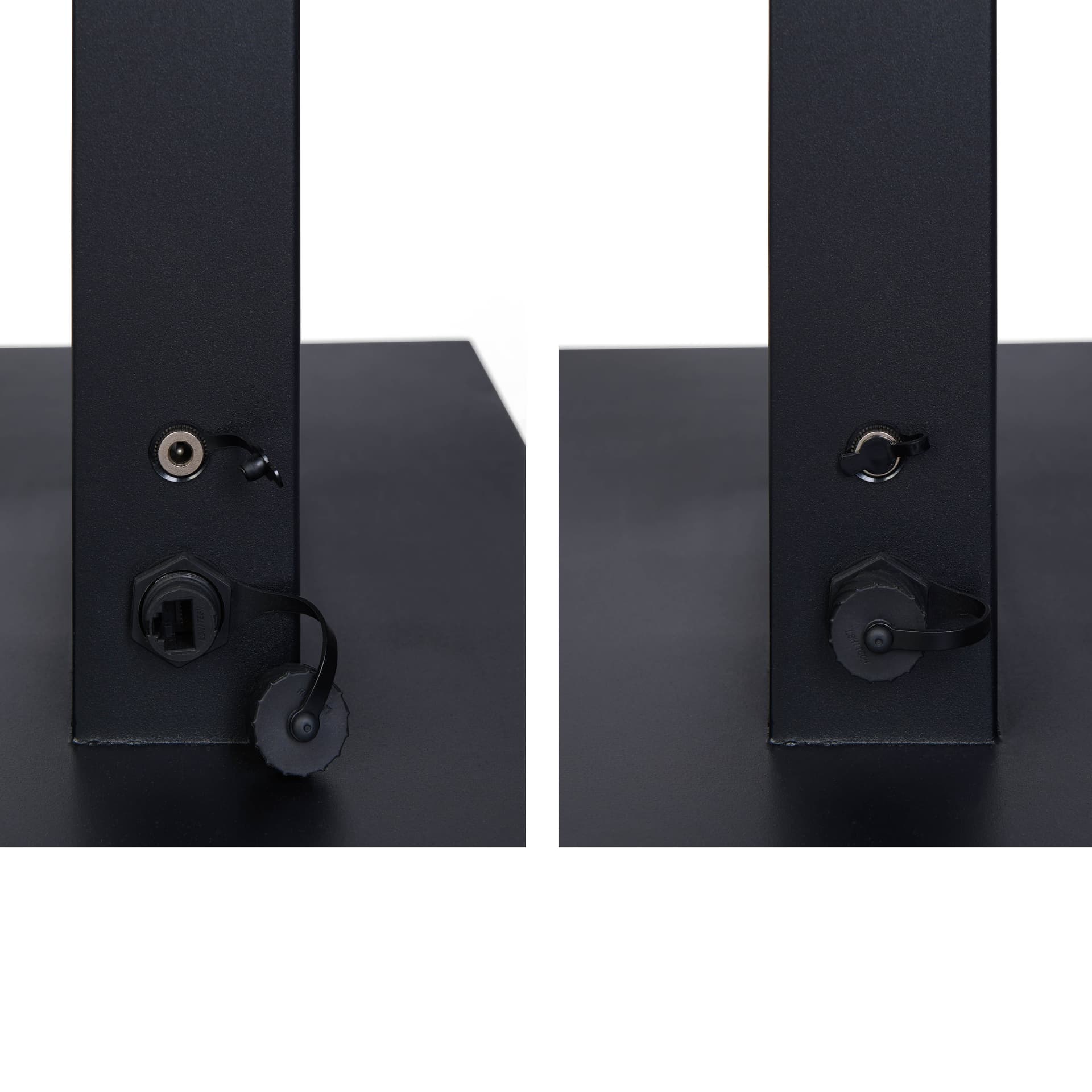 battery powered digital signage with covered ports