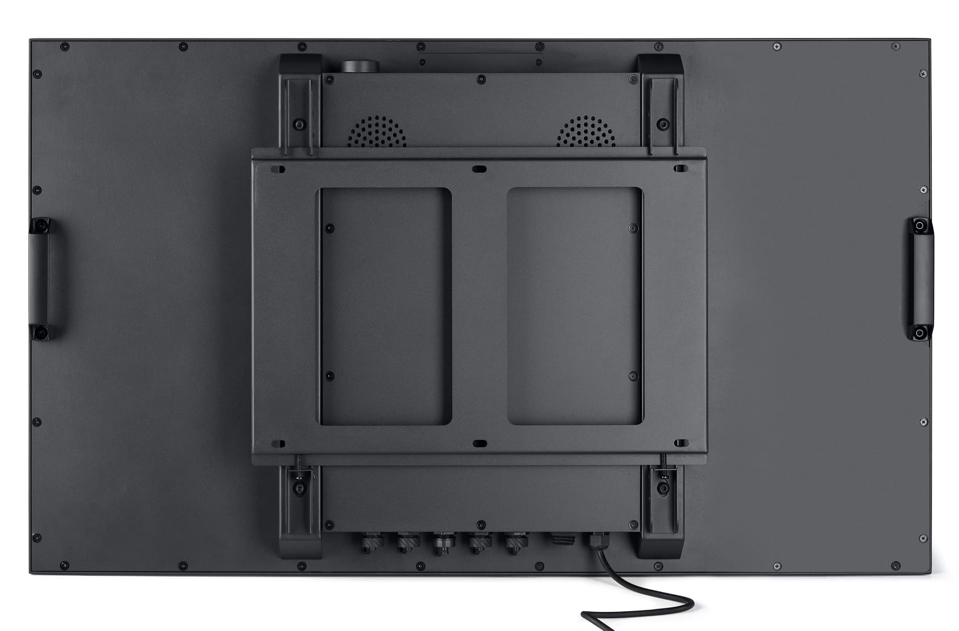Outdoor LCD display includes a mounting bracket for an easier installation process