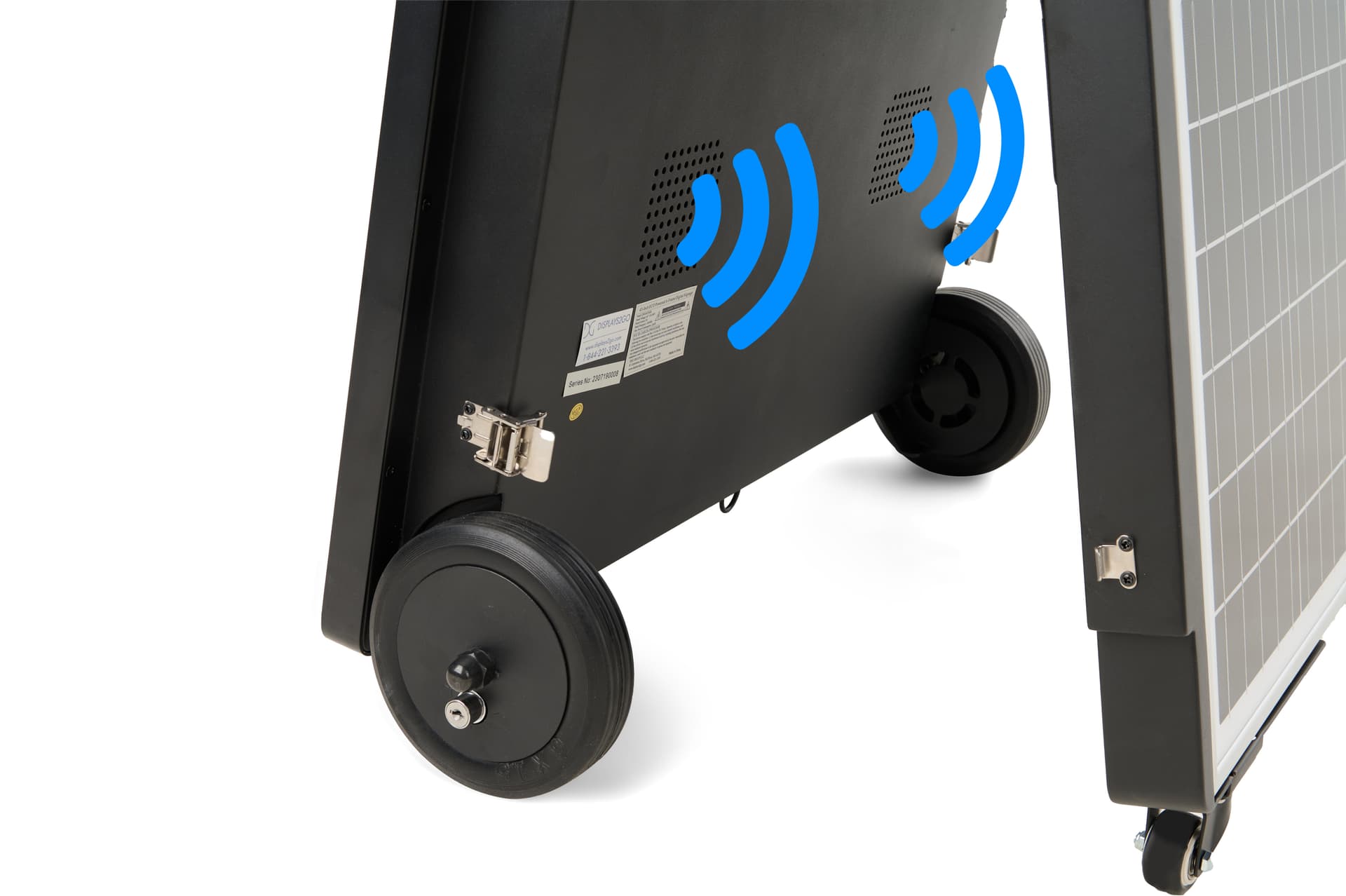 Outdoor digital display with speakers 