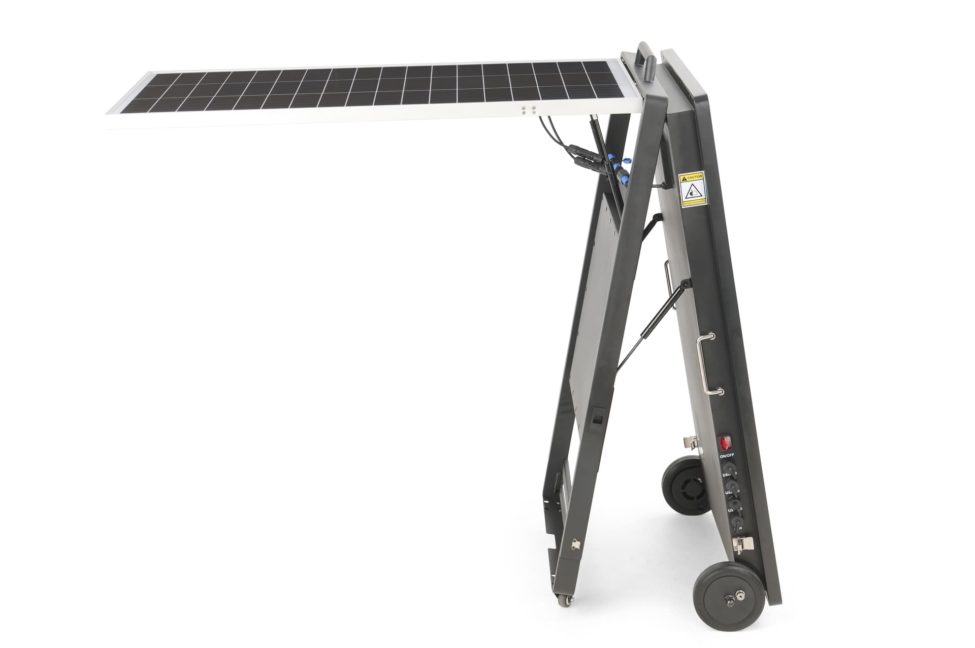 Outdoor digital display with 12-hour battery operating time, and supplemental solar power
